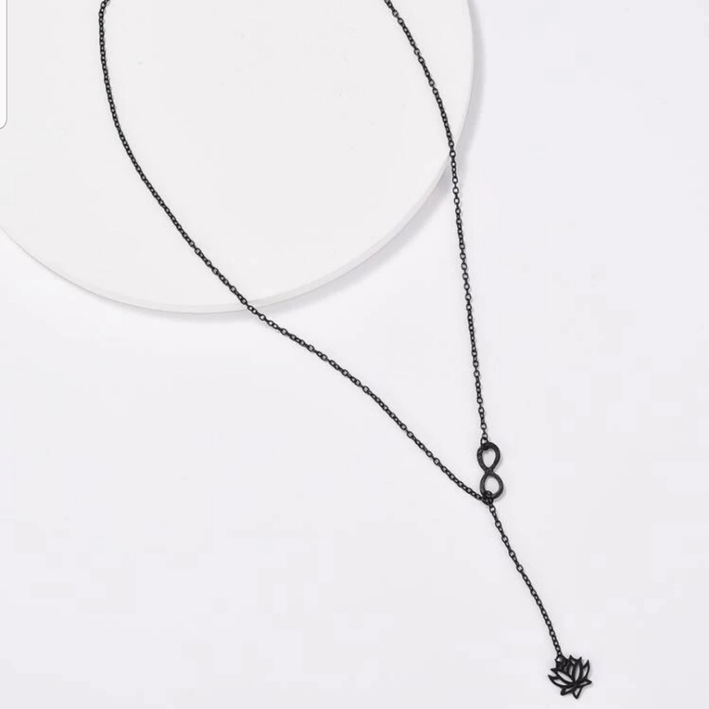 *Malia* Lotus Infinity Necklace - Picture 5 of 5